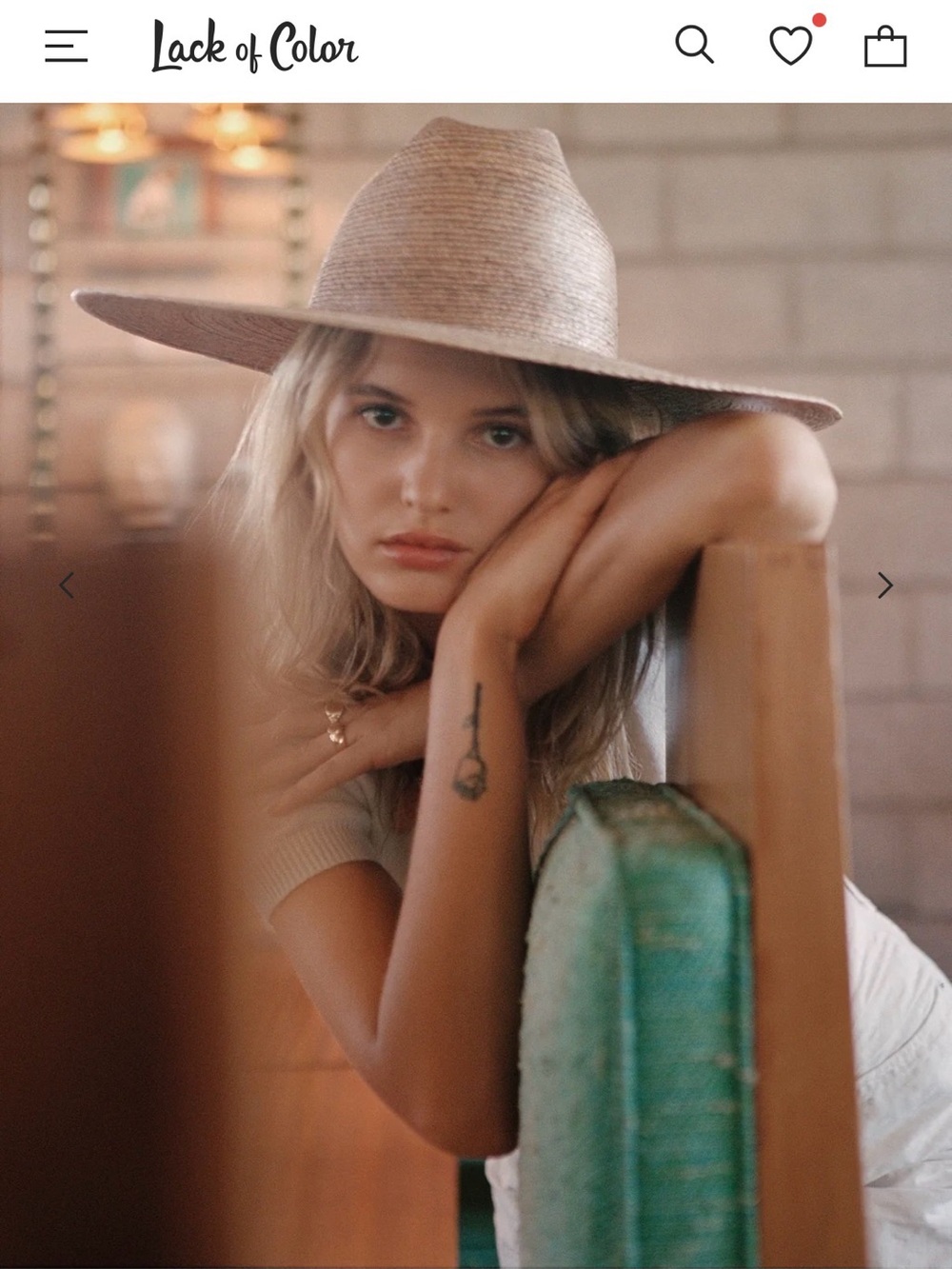 Lack Of Color Palma Wide Western Brim Straw Fedora Hat - Large/Extra Large L XL - Picture 1 of 8